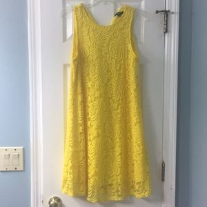 Bright yellow size 6 lace dress
